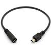 Mr.Gadget's Solutions Cavo audio AUX da mini USB maschio a 3,5 mm femmina per adattatore cuffie con clip attiva microfono (mini USB maschio a 3,5 mm AUX femmina)