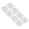 PATIKIL 92mm Ventola Dito Griglia, 8pz Metallo Griglia Protezione Protezione con Vite per Ventola Copertura Protettiva Fai-da-Te, Argento