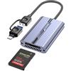 MOGOOD Lettore di Schede CFexpress Tipo B 10Gbps, Card Reader CFB USB A & USB C 3.2 Gen 2, Adattatore Scheda CFe Type B 1250MB/s per Laptop PC Tablet, iPhone 17, Samsung S26, MacBook