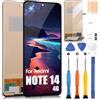 ARSSLY (Non per 24117RN76E) Schermo LCD per Xiaomi Redmi Note 14 4G 24117RN76G LCD Display Touchscreen Digitizer Assembly con Riparazione (Nero Senza Cornice Incell, Not Supporto Impronte Digitali)