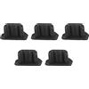 Rebower Micro USB Tappo Anti Polvere Porta Polvere Silicone Coperchi Tappi, [per Telefono Cellulare, Fotocamera Digitale] - Nero/5pz