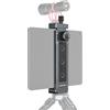 Leaplumin Supporto per treppiede in alluminio per iPad Pro - Supporto universale regolabile con vite da 1/4, compatibile con iPad da 4,7 a 12,9, Surface, Galaxy Tab - Robusto supporto per tablet per