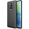Cruzerlite Custodia per Huawei Mate 20X Custodia, Flexible Slim Case with Leather Texture Grip Pattern and Shock Absorption TPU Cover per Huawei Mate 20X (Black)