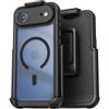 Encased per iPhone 17 Air Cover Impermeabile con Clip da Cintura - IP-68 Custodia Full-Body con Pulsante Fotocamera e Tappi Porta [Standard Militare] (Compatibile MagSafe)