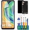 SRJTEK Compatibile per Samsung Galaxy A71 4G LCD Display Touch Screen Matrix Digitizer Sostituzione per A715 Assemblea Senza Funzione di Impronte digitali (Incell Nero con Telaio)