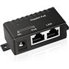 ZHANGQING Adattatore per iniettore Gigabit PoE, iniettore PoE da 30 W, iniettore Gigabit Power Over Ethernet Plus, trasmissione dati elevata compatibile con IEEE 802.3af/at, fino a 100 metri