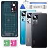 Eonpam Scocca Vetro Posteriore Sostituzione per Xiaomi 12T PRO Originale Coperchio Copribatteria con Vetro Fotocamera + Ricambio Kit (Nero)