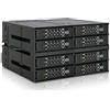 Icy Dock Gabbia backplane, Rack Mobile Robusto, Enclosure Rack in Metallo per 8 unità SSD o SATA/SAS HDD da 2,5 in 2 alloggiamenti da 5,25 con connettore miniSAS HD - ToughArmor MB508SP-B