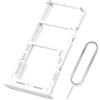 Eonpam Vassoio Carta SIM per (Samsung Galaxy A04S) qualità Originale Porta Scheda SIM Ricambio Slot Scheda Memoria SD con Pin della Scheda SIM(Bianco)
