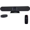 Retekess TC201 HDMI Videocamera per Videoconferenza with Microfono, 4K PTZ Conferenza Webcam, Array di 4 Microfoni - Tech di Elaborazione 3A, Ai Tracciamento Degli Altoparlanti, USB 2.0/3.0, Wireless