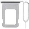 Generic iReplaceParts - Vassoio SIM di ricambio, doppia guarnizione in gomma per slot Sim con strumento di espulsione del vassoio SIM per iPhone 11 Pro (5,8) e iPhone 11 Pro Max (6,5) (argento)
