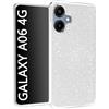 N NEWTOP 3in1 Cover Compatibile con Samsung Galaxy A06 4G, Custodia Case GLITTER Brillantini Paper Interno Bling TPU + PC Flessibile Morbida Case Posteriore Lucida Protezione Fotocamera (Argento)