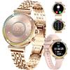 TYBERLEY Smartwatch da donna schermo HD da 1,27 pollici Bluetooth chiamate fitness tracker smartwatch sportivo per telefoni Android iOS cardiofrequenzimetro/monitoraggio del sonno/IP67 (oro)