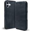 Verco Custodia a libro per iPhone 16 Plus, custodia a libro di alta qualità, per iPhone 16 Plus, custodia a libro, blu