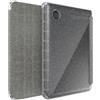 TUDIA SKN FLIP V2 progettata per Custodia Kobo Clara BW/Colour (2024) - [Tecnologia Avanzata Auto Wake/Sleep] Cover a tre ante in pelle TPU trasparente sottile antiurto (Grigio Glitterato)