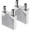 Be In Your Mind 2X Blocco di Raffreddamento Ad Acqua in Alluminio 40x40x12mm per Sistema di Raffreddamento Ad Acqua Dissipatore di Calore CPU Grafica Radiatore Dissipatore di Calore con Ugello da 9Mm