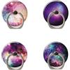 QGSIWEI Confezione da 4 supporti ad anello per telefono, rotazione a 360 gradi, supporto per smartphone e tablet (cielo stellato)