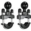 BRCOVAN 2 Pezzi, Base di montaggio per manubrio a U con sfera in TPU da 1 '' per binari da 0,5 '' a 1,25 '' di diametro, Compatibile con RAM Mounts B Misurare Doppio Palla Presa Braccio