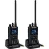 Retevis C1 Walkie Talkie Lungo Raggio, Professionali Walkie-Talkie Bibanda, Impermeabile IP67, Allarme Emergenza, Type-C 1800mAh, Ricetrasmittente Professionale per Salvataggio (Nero, 2 Pezzo)