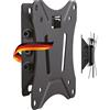 SCHWAIGER 9352 Supporto a parete per TV Supporto per display da 13 a 29 pollici fino a 25 kg inclinabile in acciaio inox verniciato a polvere incl. accessori di montaggio