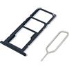 Eonpam Vassoio Carta SIM per (Huawei P Smart 2021) qualità Originale Porta Scheda SIM Ricambio Slot Scheda Memoria SD con Pin della Scheda SIM(Nero)