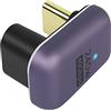 QIANRENON 40Gbps U Forma Angolo USB C Adattatore 240W USB4.0 Type C Maschio a Femmina 180 Gradi Angolo Connettore, indicatore LED Supporto 8K@60Hz audio e video, per Smartphone Laptop Tablet