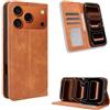 COMAKU Cover a Libro Apple iPhone 17 Pro, Custodia a Portafoglio in Pelle con Supporto e Chiusura Magnetica Compatible per Apple iPhone 17 Pro - Marrone