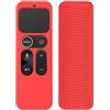 BIIULHCI Custodia protettiva in silicone per Apple TV 4K 4° e 5° generazione Siri Remote Telecomando, per accessori TV, protezione antiscivolo (Red Not Glow)