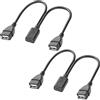 QIANRENON Cavo corto da USB C a doppia USB 2.0 1 in 2, 5 V3 A, USB tipo C femmina a 2 porte USB A Y, nessuna trasmissione dati, 30 cm, 2 pezzi
