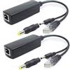 ANVISION 2 splitter PoE 5V Gigabit, adattatore 48V a 5V 2,4A, presa 3,5 mm x 1,35 mm, connettore 5,5 mm x 2,1 mm, conforme allo standard IEEE 802.3af, per telecamera IP e altro