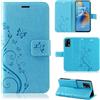 betterfon Oppo A74 / A74 4G, custodia a libro Oppo A74, con funzione leggio, scomparti per carte di credito, per Oppo A74 / A74 4G, blu