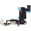 OnlyTech - Presa di ricarica Dock connettore con antenna flex, microfono, audio jack cuffie e connettore di ricarica compatible con iPhone 6S Plus Bianco