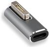 JiaHeHe Adattatore magnetico T-Tip, adattatore di ricarica 45 W-100 W, ricarica rapida PD, compatibile con cavi di ricarica di tipo C, convertitore T, porta di ricarica magnetica