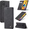 SLWYF Cover Compatible con Samsung Galaxy M30S/M21/F41/M21S, Retro Flip Caso in PU Pelle Premium Portafoglio Custodia Resistente Protezione Chiusura Magnetica Case per Samsung M30S/M21/F41/M21S - Nero