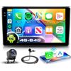 VECHTEL 4G+64G Autoradio Android 15 per FIAT Panda 2003-2012, 9'' Incell HD Schermo Tactile co Carplay Android Auto senza Fili, Stereo Auto Supporto GPS Wi-Fi USB Bluetooth Radio FM RDS Retrocamera