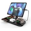 ZenGoose Stazione Ricarica per Apple, 4 in 1 Caricabatteria per Apple Stazione di Ricarica per iPhone 15/14/13/12/11, Dock di Ricarica per Apple Watch 8/7/6/5/SE, AirPods 3/2/Pro, Caricabatteria per iPad