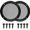 ECSiNG 2 pezzi per altoparlante griglia decorazione per altoparlante custodia protettiva per altoparlante da 5 pollici per subwoofer auto altoparlante corno sistema audio accessori fai da te nero
