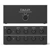 Cubilux AS-X1 XLR switch box, 1 ingresso 4 uscite, selettore passivo bilanciato, 1 presa a 4 spine, per microfono e mixer
