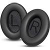GLOBAL TECH Cuscinetti Auricolari di Ricambio per Bose QuietComfort QC15/QC25/QC35/QC35II/AE2/AE2i/AE2w/SoundTrue/SoundLink Professionali Cuscinetti Auricolari di Ricambio per cuffie Bose (QC35 - Nero)