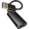 baolongking Adattatore USB HDMI per monitor, USB 3.0/2.0 a HDMI Convertitore 1080P Connettore Uscita per Computer Laptop Desktop con più Windows 11/10/8.1/8/7, Desktop Laptop MacMacBook Pro o PC TV Schwa