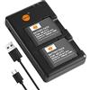 DSTE 2PCS NP-FT1 Batteria & Caricatore Compatibile per Sony DSC-M1, DSC-M2, DSC-T1, DSC-T5, DSC-T9, DSC-T10