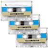 Jagowa 60 min cassette vuote - Confezione da 3 supporti di registrazione audio professionali per registrazioni vocali, lezioni e insegnamento.