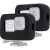 GEPULY 2-Pack Windslayer Copertura Vento Muff per GoPro Hero 9 10 11 12 Nero Vento Riduzione Del Rumore Housing Frame Case
