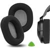 Geekria Cuscinetti auricolari di ricambio in tessuto a rete per cuffie Corsair HS65, HS55, parti di riparazione (nero)