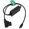 HangTon Cavo di alimentazione da 65 W, 5 V, 9 V, 12 V, 20 V, 3 A, P-Tap D-tap a USB tipo C, ricarica rapida, 61 cm, per Canon R5C A7SIII A7C iPhone 15 telefono, tablet, laptop, fotocamera mixer