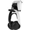 Linkidea - Staffa universale per controller doppia, gancio Gamepad, staffa per cuffie in alluminio, montaggio a parete, compatibile con Xböx One, PS5, PS4 (nero)