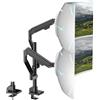 Putilsen Mount Braccio Monitor Doppio per Scrivania, Supporto per Schermi da 17 a 40 Pollici, Regolabile in Altezza e Orientabile, Carico 12kg per Braccio, VESA 75x75/100x100