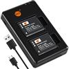 DSTE 2PCS LI-50B Batteria + Dual Caricatore Compatibile per Olympus SZ-15, SZ-20, SZ-30MR, SP-720UZ, iHS SZ-16