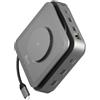 j5create USB-C Dock Dual 4K HDMI - supporta un doppio display 4K esteso per Windows e MacBook M1/M2/M3, caricatore wireless magnetico integrato da 15W, USB-A x 2, Type-C x 2, Gigabit ethernet(JCD3199)