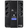 CoolBox SCUDO3 UPS 800VA UPS 800A/480W con display LCD, 8 minuti di autonomia, 6 prese Schuko 1 porta USB, 2 porte RJ-45 (In & out), software di controllo